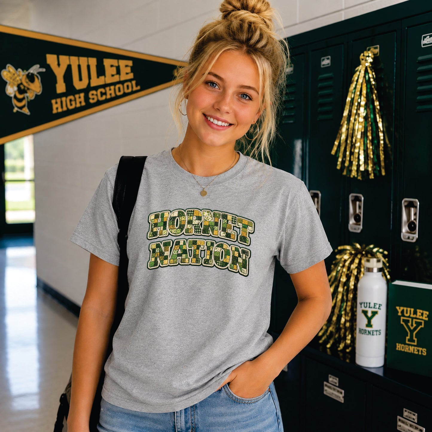 Hornet Nation Patchwork Short Sleeve TShirt