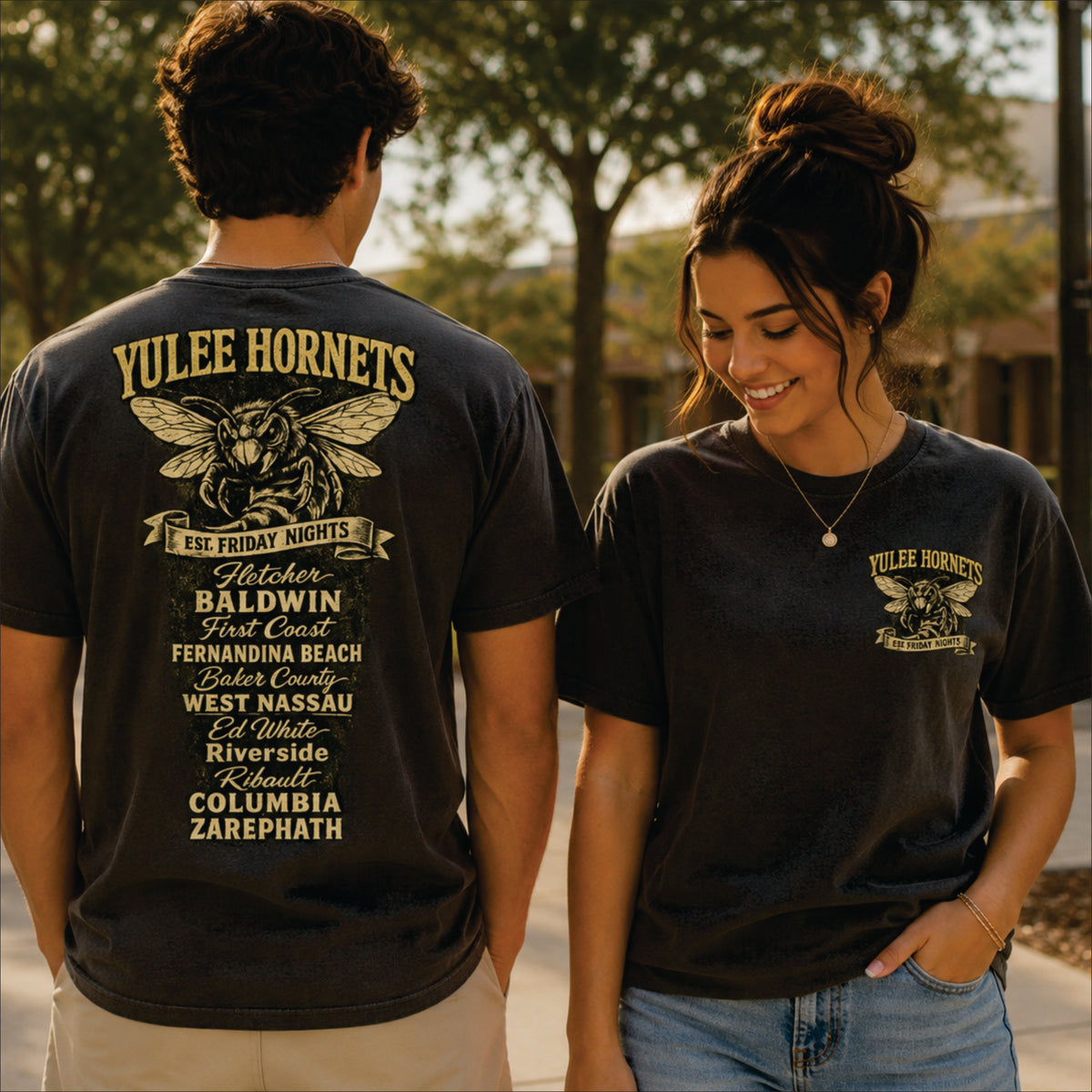 Yulee Hornets Football Concert Tee Short Sleeve TShirt